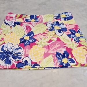 Rafaella Golf Skirt XXL Floral Print Skirt Pink Blue Tennis Beach Preppy Shorts‎